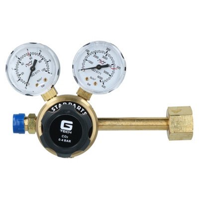 AB Tools Carbon Dioxide Co2 Single Stage 2 Gauge Regulator (Side Entry) Gas Welding from B&Q