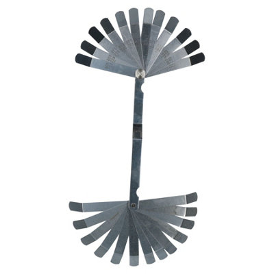 AB Tools 26 Blade Offset Bent Feeler Gauge Metric Imperial Measurements Dual Marked