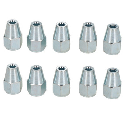 AB Tools Steel Female Brake Pipe Union Fittings 7/16" X 20 Unf For 3/16" Brake Pipe 10Pc from B&Q