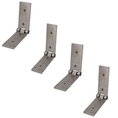 AB Tools 4 Pack Long Weld-On Butt Hinge Heavy Duty With Bushes 240X50mm Industrial from B&Q
