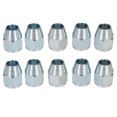 AB Tools Steel Female Brake Pipe Union Fittings 3/4" X 16 Unf For 1/2" Brake Pipe 10Pc from B&Q