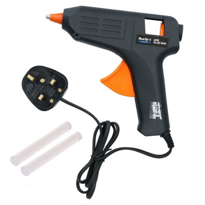 AB Tools 40 Watt Hobby Modelling Glue Gun Hot Melt Gluing Heat Electric Trigger + 2 Glue from B&Q