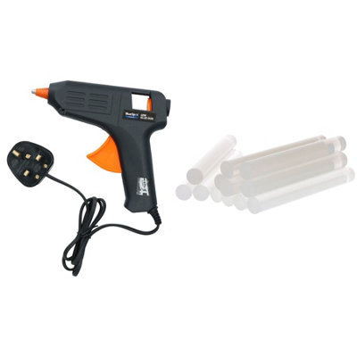 AB Tools 40 Watt Hobby Modelling Glue Gun Hot Melt Gluing Heat Electric Trigger + 12 Glue from B&Q