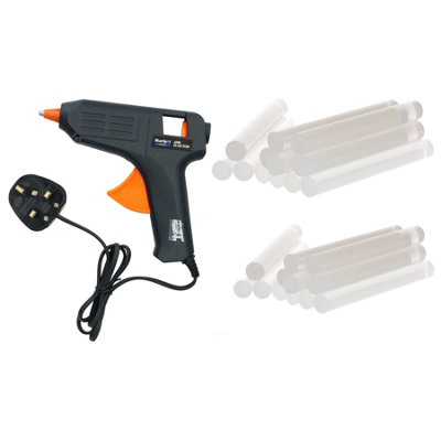 AB Tools 40 Watt Hobby Modelling Glue Gun Hot Melt Gluing Heat Electric Trigger + 22 Glue from B&Q