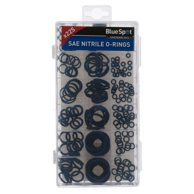 Ab Tools Sae Imperial Assorted Nitrile Rubber O-Rings Seals Plumbing Tap Washers 225Pc