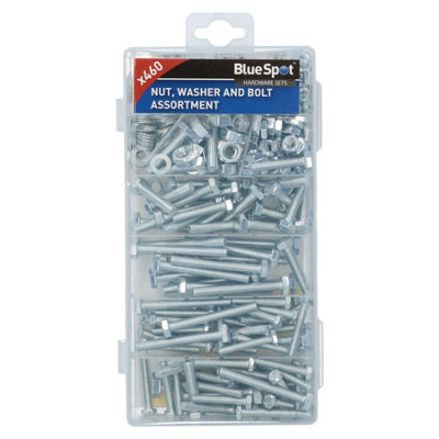 AB Tools Metric M5M8 58mm Hex Nuts Bolts + Washer Assortment Kit Fasteners 460Pc from B&Q