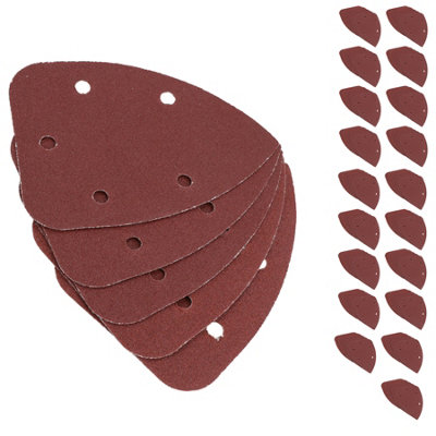 AB Tools Hook And Loop Detail Sanding Pads Discs 140mm Triangular 80 Grit Medium 100Pc from B&Q