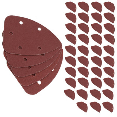 AB Tools Hook And Loop Detail Sanding Pads Discs 140mm Triangular 80 Grit Medium 200Pc from B&Q