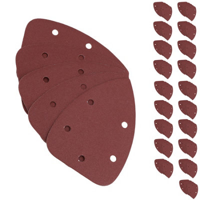 AB Tools Hook And Loop Detail Sanding Pads Discs 140mm Triangular 120 Grit Fine 100Pc from B&Q
