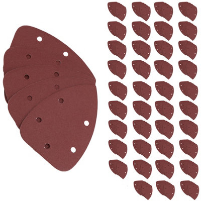 AB Tools Hook And Loop Detail Sanding Pads Discs 140mm Triangular 120 Grit Fine 200Pc from B&Q