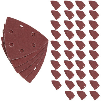 AB Tools 200 Hook Loop Delta Sanding Abrasive Discs Pads 93mm Triangle 80 Grit Medium