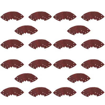 AB Tools Hook And Loop Delta Sanding Pads Discs 93mm Triangular Mixed Grit 120 Pack from B&Q