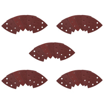 AB Tools Hook And Loop Delta Sanding Pads Discs 93mm Triangular Mixed Grit 30 Pack from B&Q