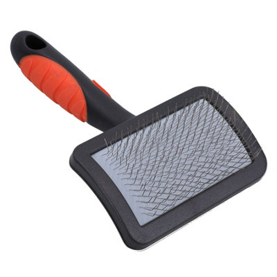AB Tools Slicker Brush With Ergonomic Hand Grip Dog Cat Pet Grooming (Small) from B&Q