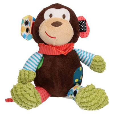 AB Tools Mitchell Monkey Comfort Dog Toy With Squeak 25Cm/10" from B&Q
