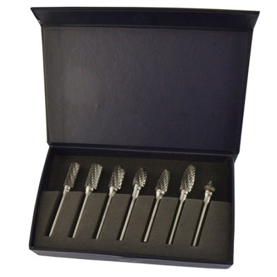 AB Tools Tungsten Carbide Burr Rotary Files Remover Removal Tool Hole Enlarger 7Pc Set from B&Q