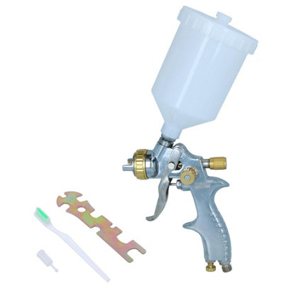 AB Tools Gravity Feed Lvlp Spray Painting Paint Gun 1.4mm Nozzle With 600Ml Cup from B&Q