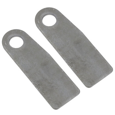 B&Q -  2 X Eye Plate Trailer Truck Tail Board Cropped Steel For Antiluce Drop Catch