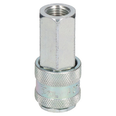 AB Tools Japanese American Nitto Profile Female Coupler 1/4" Bsp Female Thread Fitting from B&Q