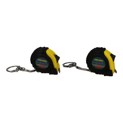B&Q -  2 X 1 Metre Key Ring Tape Measures Measuring Metric Imperial Measurements