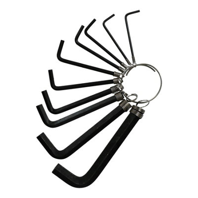 B&Q -  Metric Allen Hex Hexagon Key Wrench Set On A Key Ring 1.5mm10mm 10Pc