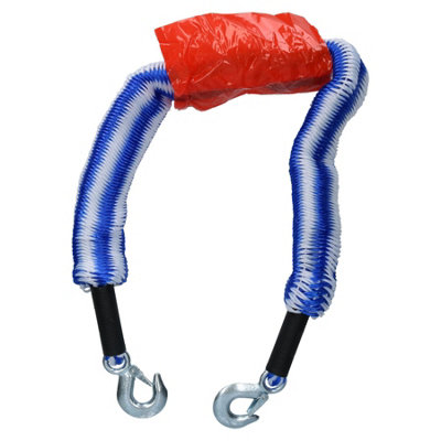 AB Tools Elasticated Tow Rope With Snap Shackles 2500Kg Rated Towing Strap from B&Q