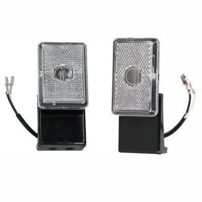 AB Tools Pair Front Position Marker Lights Lamps White Clear For Trailer Caravan Van from B&Q