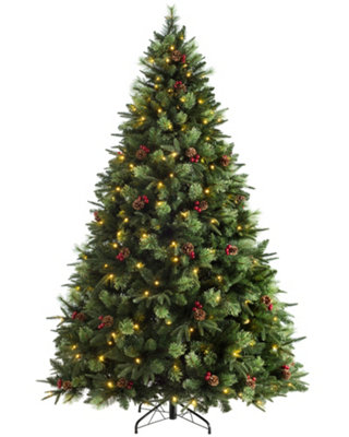 WeRChristmas Pre-Lit Victorian Christmas Tree With BerriesPinecones And Warm White Leds5Ft from B&Q