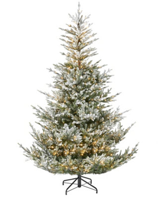 WeRChristmas Snow-Flocked Pre-Lit Douglas Fir Christmas Tree6 Ft from B&Q