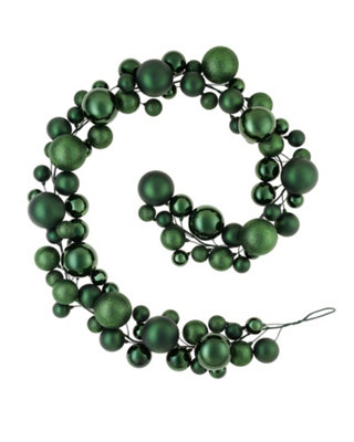 WeRChristmas Red Bauble Christmas Tree Garland 9Ft Decoration With 84 Mixed Finish Baubles from B&Q
