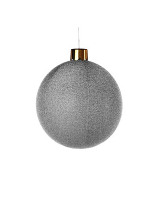 WeRChristmas Inflatable Tinsel Christmas BaubleSilver45 Cm from B&Q