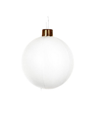 WeRChristmas Inflatable Tinsel Christmas BaubleWhite45 Cm from B&Q