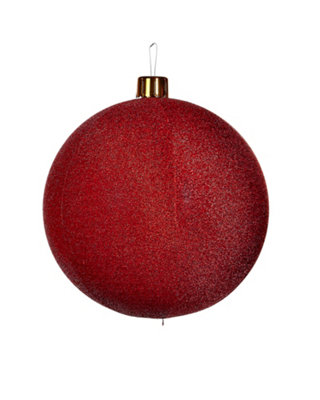 WeRChristmas Inflatable Tinsel Christmas BaubleRed66 Cm from B&Q