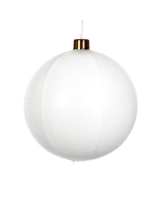 WeRChristmas Inflatable Tinsel Christmas BaubleWhite66 Cm from B&Q