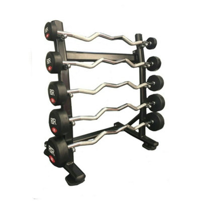 FXR Sports Barbell Rack With 5 Ez Rubber Barbells from B&Q