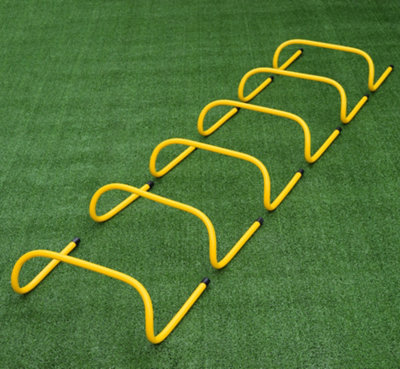 B&Q -  6 X 9" Yellow Agility Hurdles