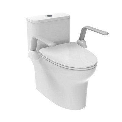 Euroshowers Toilet SupportToilet Mounted Foldable Arms / Grab Bar Rails from B&Q