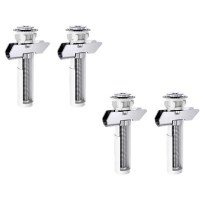 Euroshowers Quick Fix Toilet Seat Blind Hole Grommet Set / Bung Kit / Well Nuts / Anchor Plugs For Top & Bottom Fix Pans2 Pair Pack from B&Q