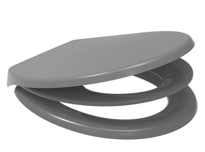 Euroshowers Anti- Bac Grey Oval Family / Multi Potty Training Toilet Seat With Removeable Child Seat from B&Q
