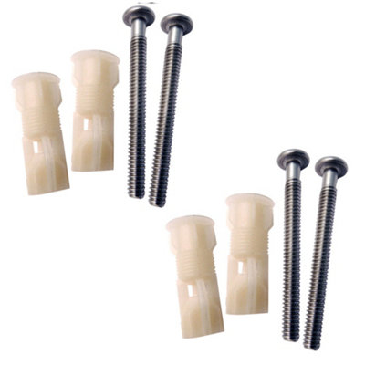 Euroshowers Top Fix Blind Hole Grommet Set / Bung Kit / Well Nuts For Toilet SeatsPack Of 2 Pairs from B&Q