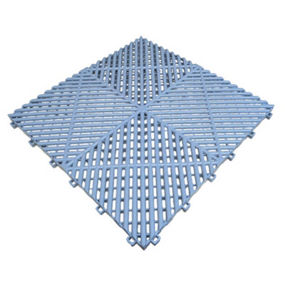 Interlocking Garage Flooring TilesVented Modular Tile For Showroom / DetailingGrey from B&Q