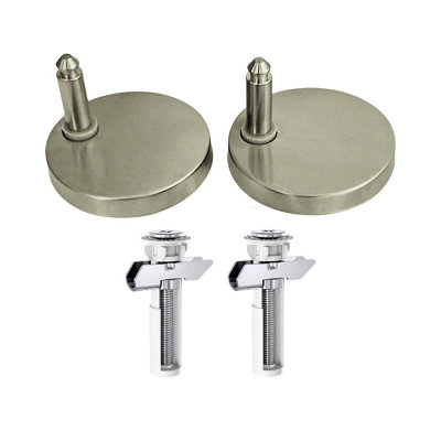 Euroshowers Top Fix Toilet Seat HingesToilet Seat Fittings / Fixing Kit8mm Anchor Fit from B&Q