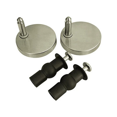 Euroshowers Top Fix Toilet Seat HingesToilet Seat Fittings / Fixing Kit8mm Black from B&Q