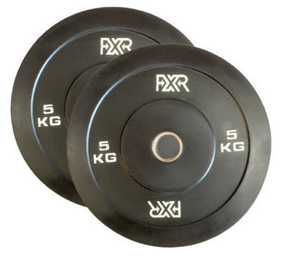 FXR Sports Olympic 2" Virgin Rubber Bumper Plates2 X 5Kg from B&Q