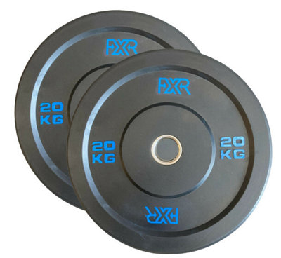 FXR Sports Olympic 2" Virgin Rubber Bumper Plates2 X 20Kg from B&Q