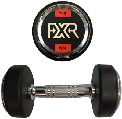 FXR Sports Round Rubber Dumbbells2 X 6Kg