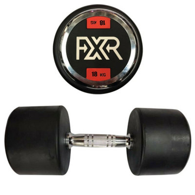 FXR Sports Round Rubber Dumbbells2 X 18Kg from B&Q