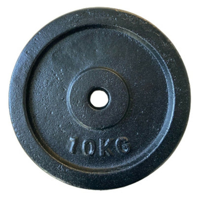 B&Q -  1" Standard Cast Iron Weight Plates2 X 10Kg