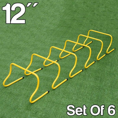 B&Q -  6 X 12" Yellow Agility Hurdles