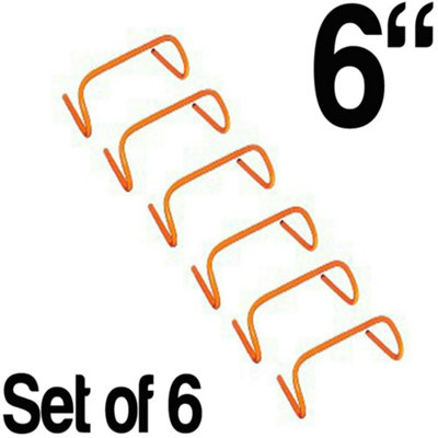 B&Q -  6 X 6" Orange Agility Hurdles